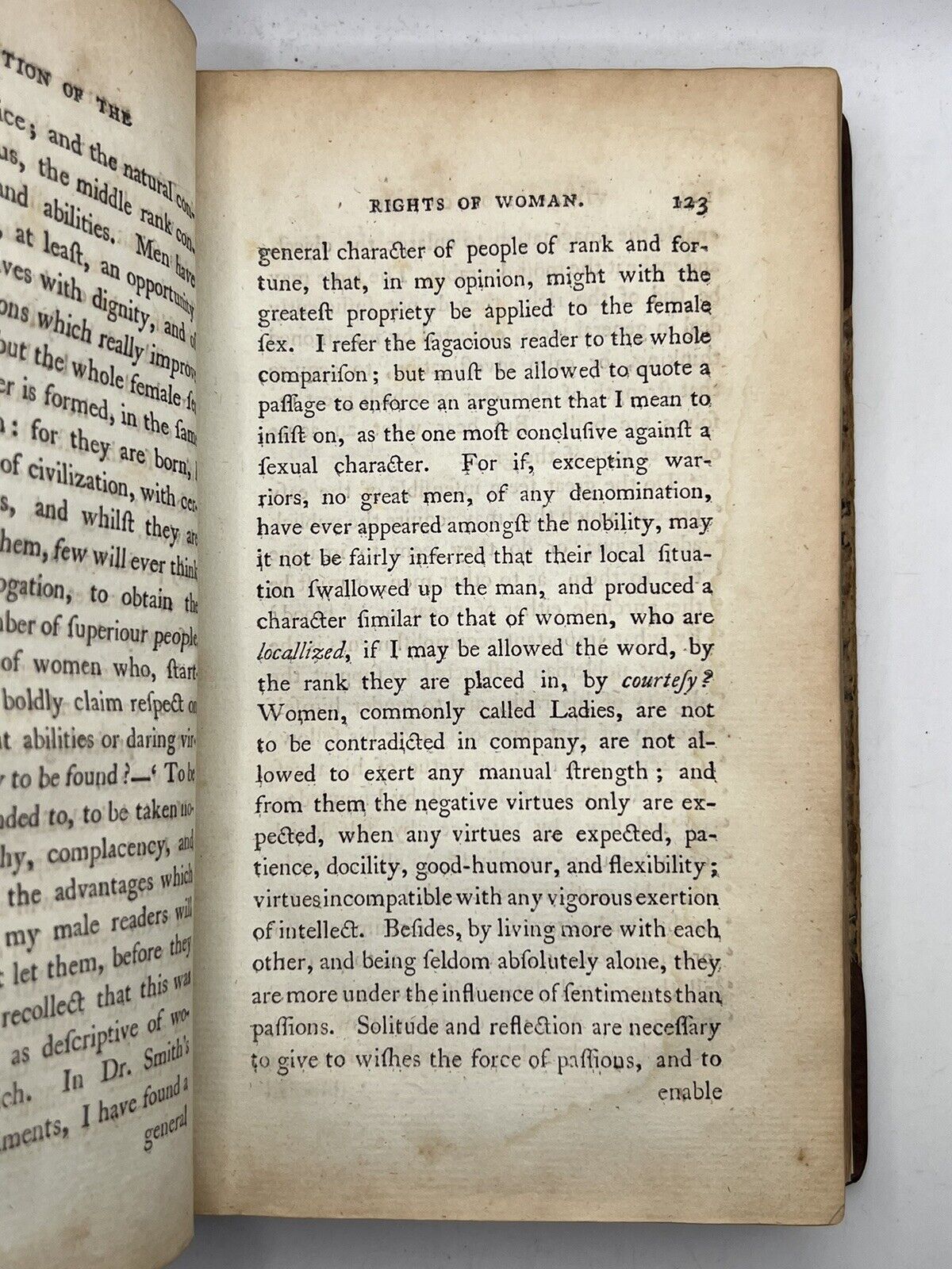 A Vindication of the Rights of Woman by Mary Wollstonecraft 1792 First Edition