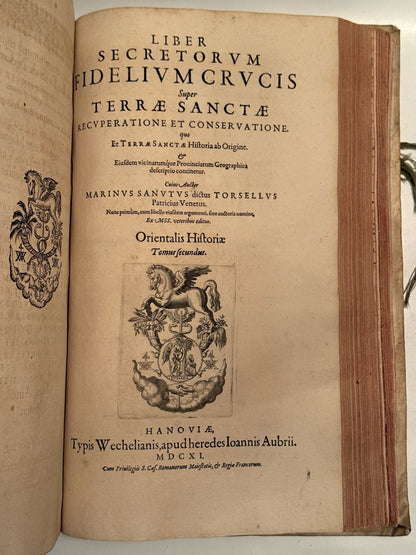 Gesta Dei per Francos 1611 History of the Crusades; First Edition