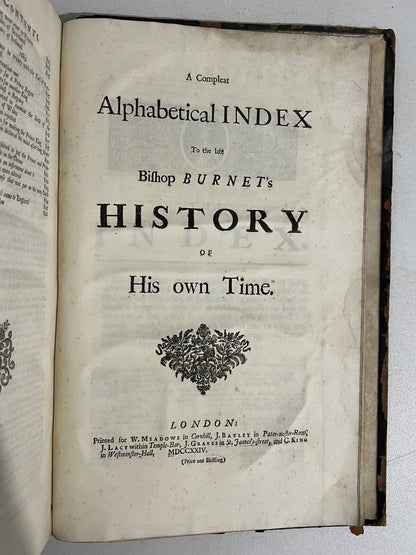 Burnet's History of His Own Time 1724-34 First Edition