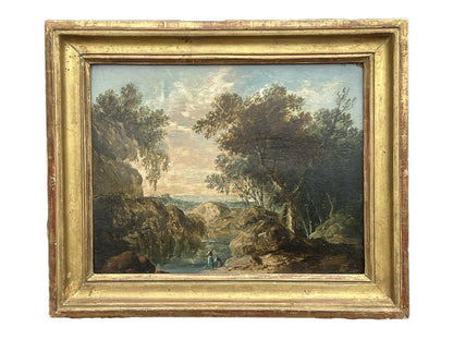 Pier Paolo Anesi (1697-1773) Italianate River Landscape Old Master Painting