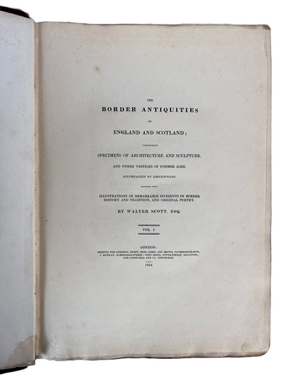 The Border Antiquities of England and Scotland by Walter Scott 1814 First Edition