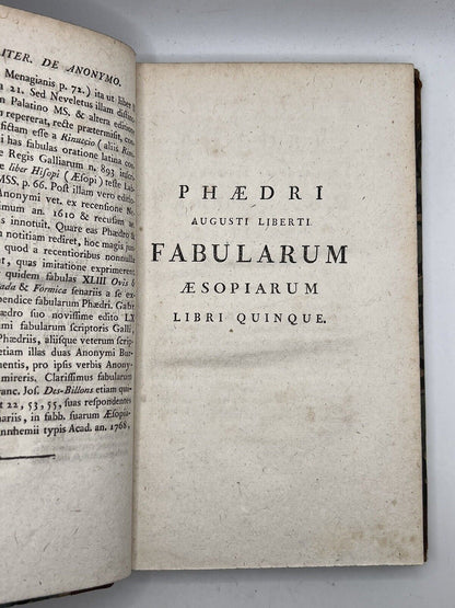 Aesop's Fables by Phaedrus 1784