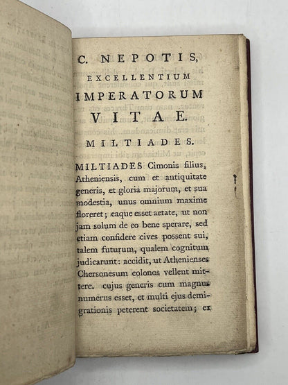 Cornelius Nepos Ancient Roman Biographies 1777 Foulis Press