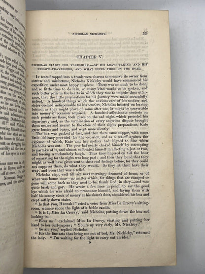 Nicholas Nickleby by Charles Dickens 1839 First Edition First Impression