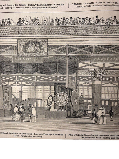 A Panorama of the Great Exhibition of 1851 from the Illustrated London News