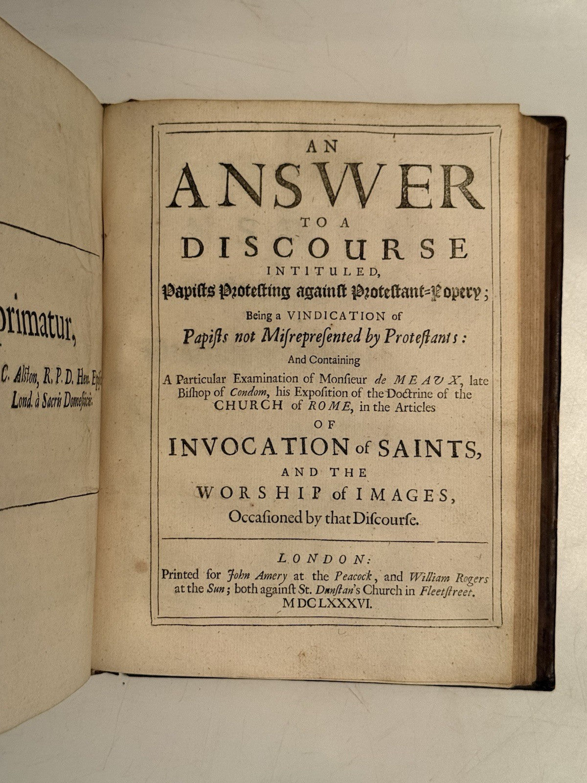 1685-8 Anglican vs Catholic Debate Sammelband