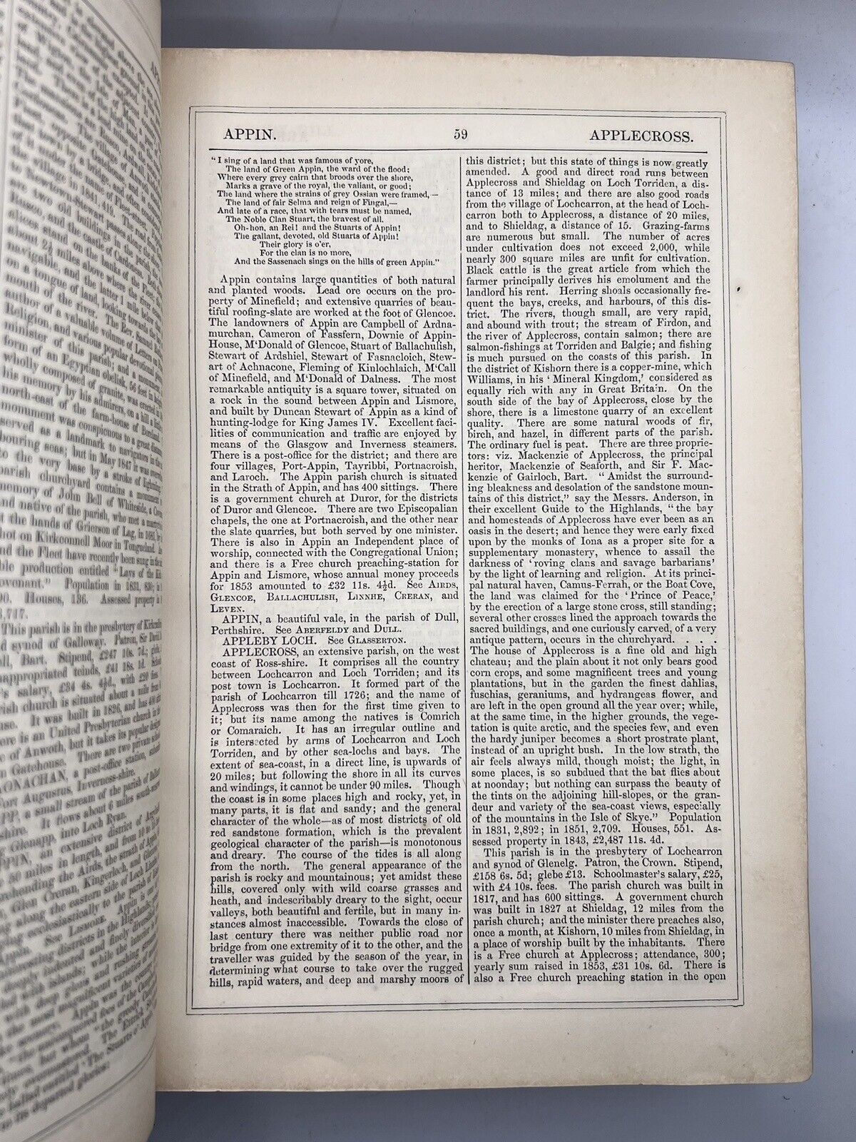 The Imperial Gazetteer of Scotland by Rev. John Marius Wilson 1857 Topography