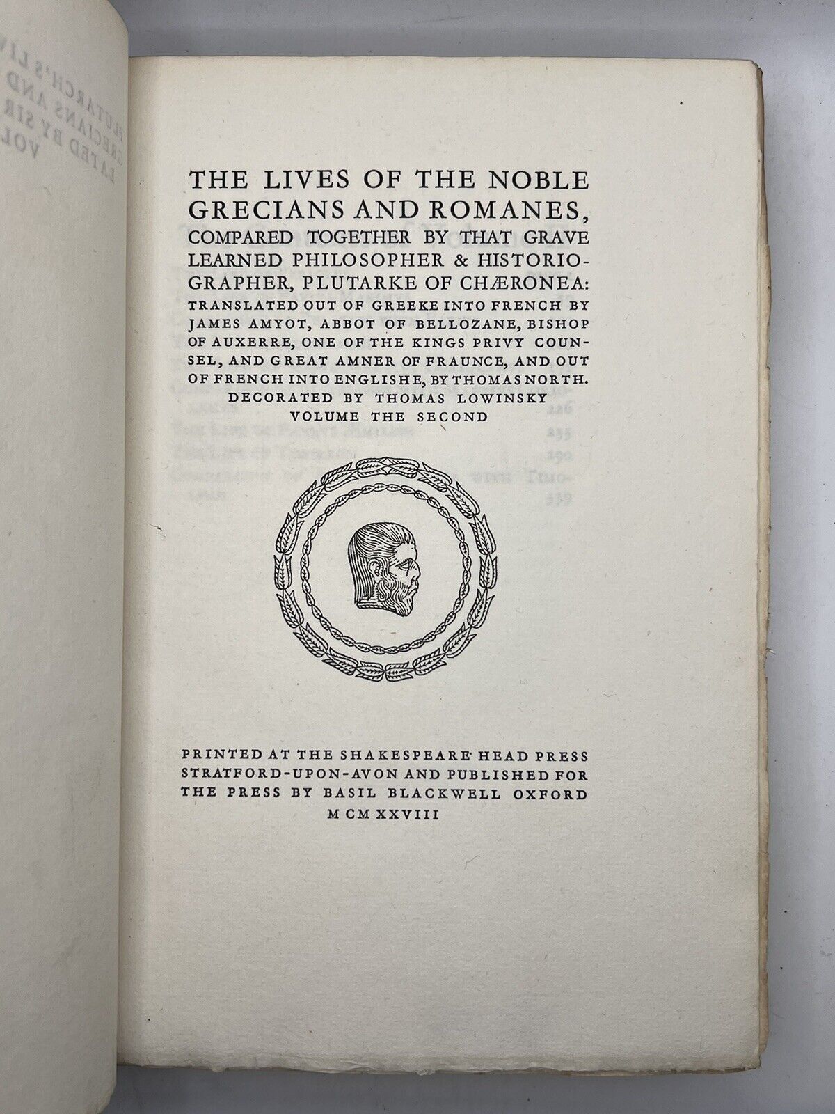 Plutarch's Lives 1928 Shakespeare Head Press 1/100 Signed Limited Edition