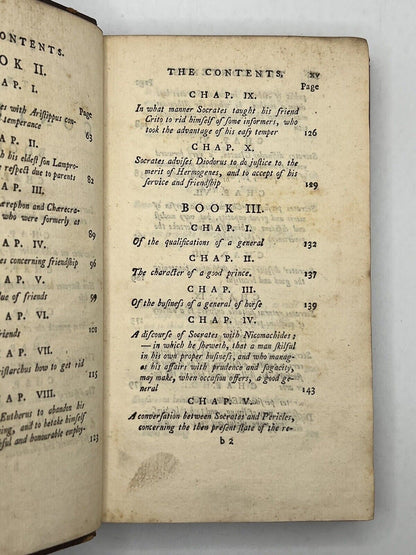 The Memorable Things of Socrates from Xenophon 1757