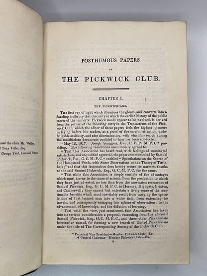 The Pickwick Papers by Charles Dickens 1837 First Edition