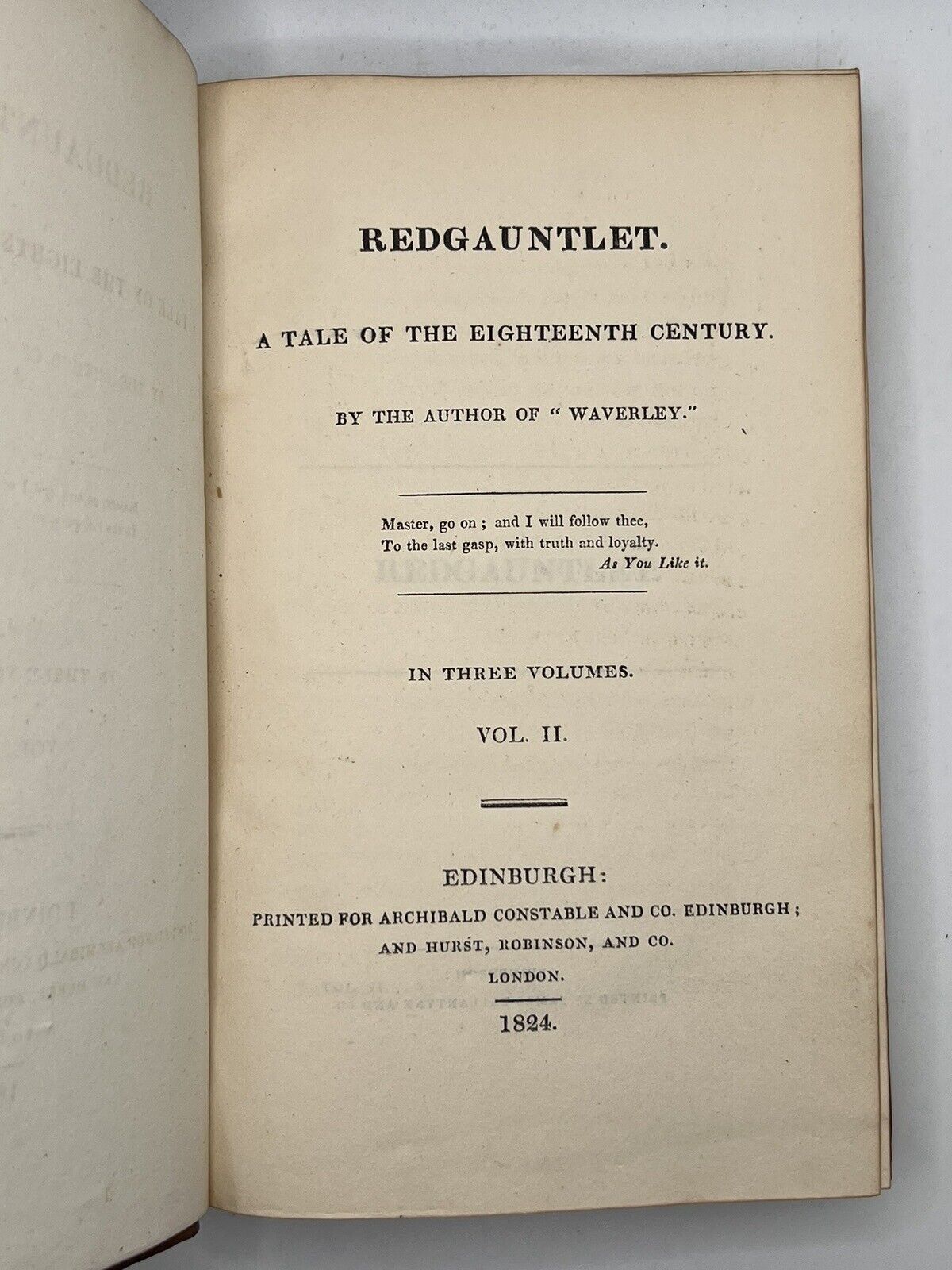 Redgauntlet by Sir Walter Scott 1824 First Edition