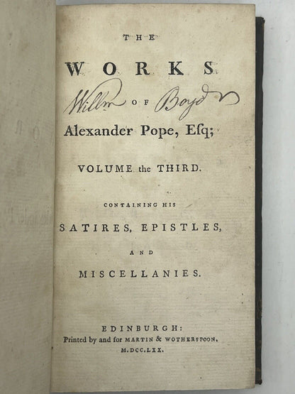 The Works of Alexander Pope 1770