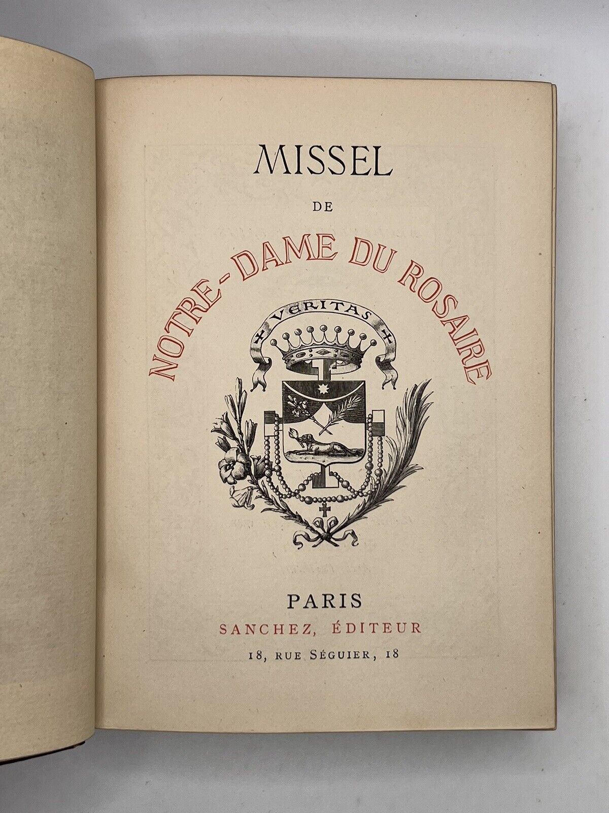 Catholic Missal 1887-1888; Finely Bound by Emile Rouselle