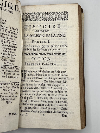 An Abridged History of the Palatine House by Abbé Schannat 1740