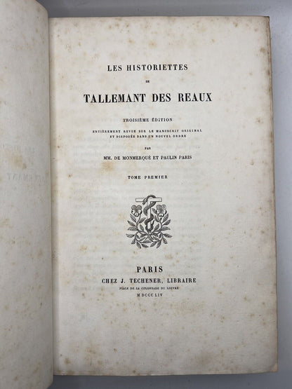 Tallemant's Biographies 1854-60 Zaehnsdorf