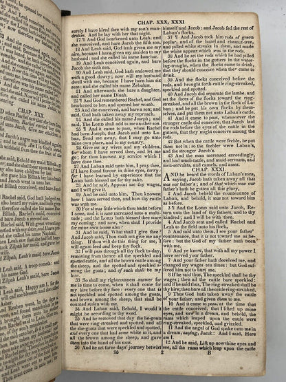 Antique King James Bible 1828 AMERICAN CIVIL WAR PROVENANCE; US Navy USS Hornet