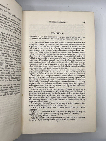 Nicholas Nickleby by Charles Dickens 1839 First Edition First Impression