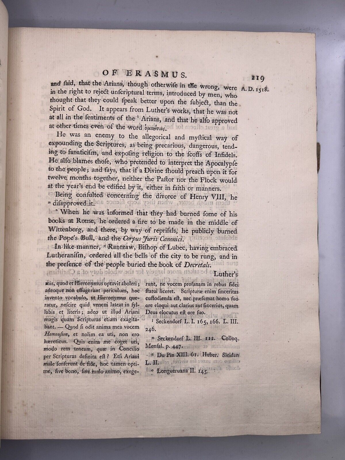 The Life of Erasmus 1758-60 First Edition