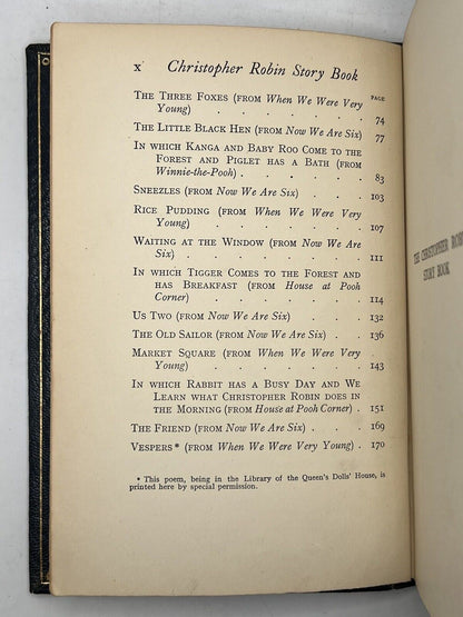 The Christopher Robin Story Book by A. A. Milne 1929 Fine Cosway Style Binding