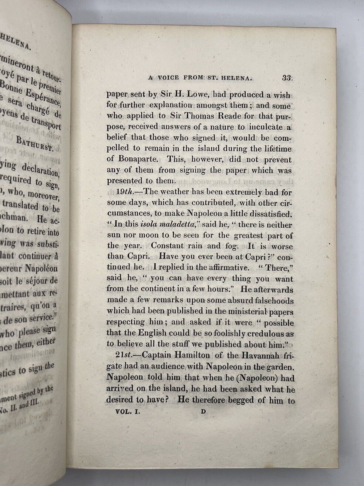 Napoleon in Exile by Barry E. O'Meara 1822