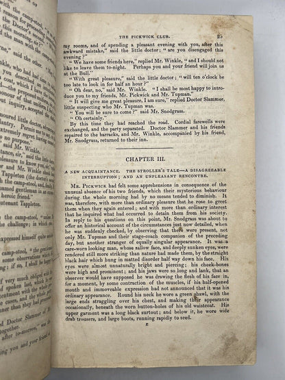 The Pickwick Papers by Charles Dickens 1837 First Edition Early State with Buss Plates