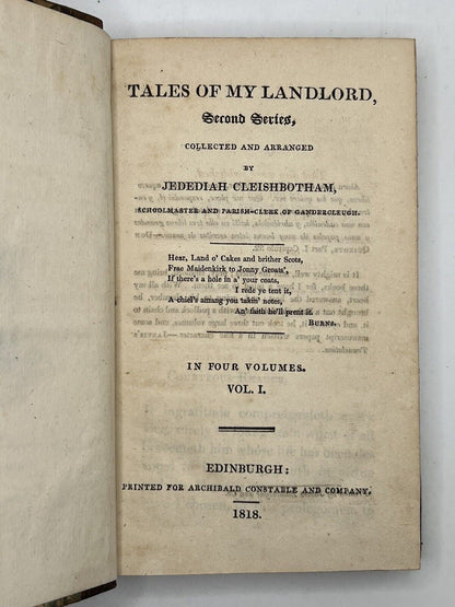 Tales of My Landlord by Sir Walter Scott 1817-1832 First Edition