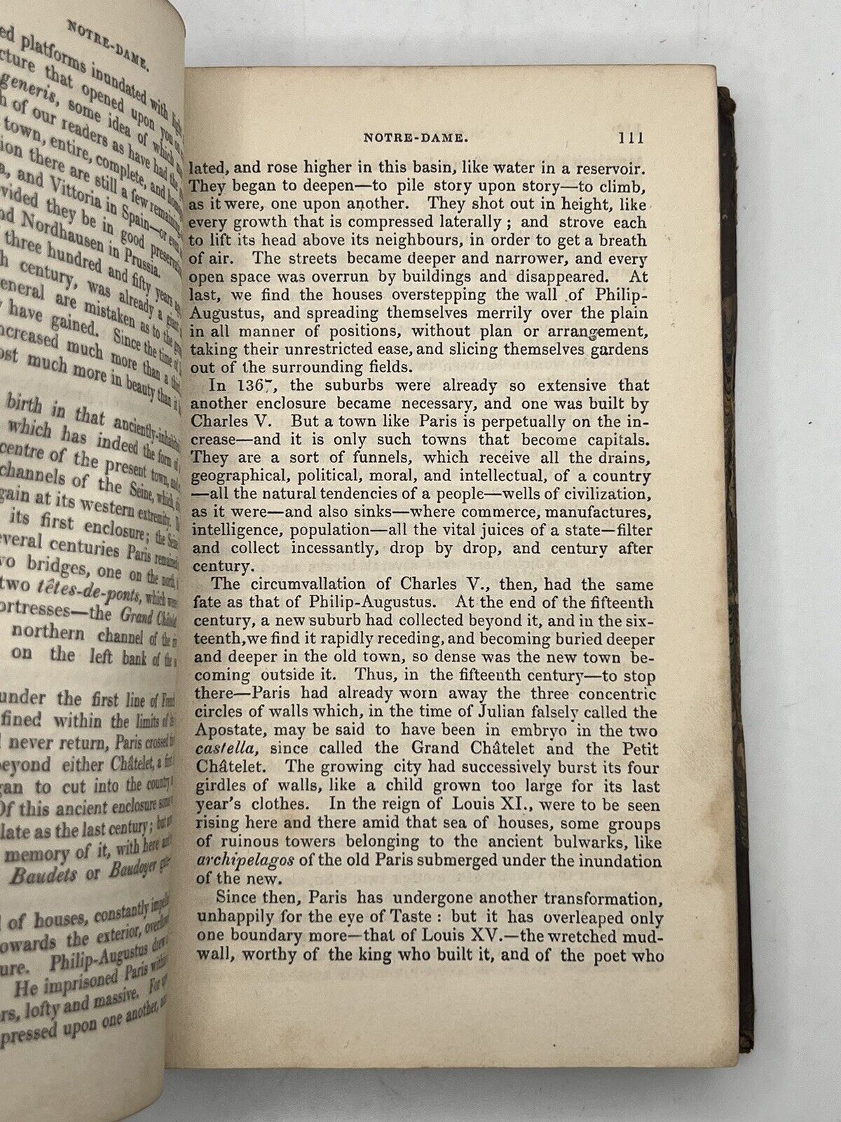 The Hunchback of Notre Dame by Victor Hugo 1840 Early English Edition Rare