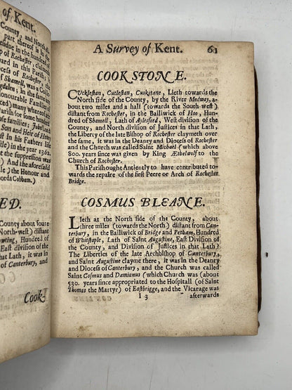 The Topography and History of Kent by Richard Kilburne 1659 First Edition