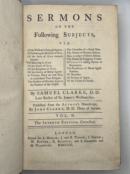 Sermons by Samuel Clarke 1756