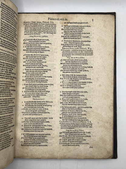 The Whole Book of Psalms 1605 Contemporary Marginalia and Music