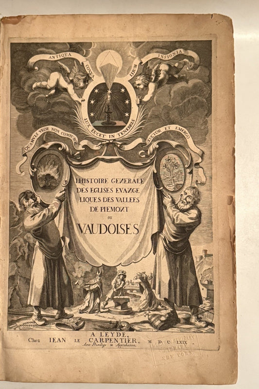 Jean Leger's History of the Waldensians 1669 First Edition