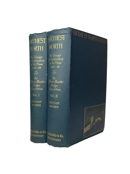 Farthest North by Fridtjof Nansen 1897 First Edition & Edmund Hillary Association!