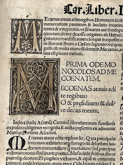 1519 Horace Post-Incunable with Contemporary Marginalia