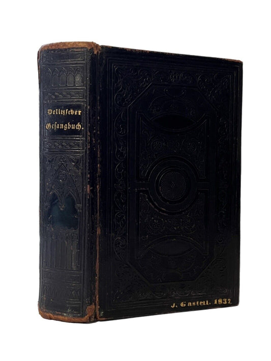 Fine Cathedral Binding: German Hymnal 1797-1801 Blindstamped Sombre Binding