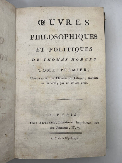 The Works of Thomas Hobbes 1794