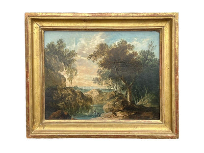 Pier Paolo Anesi (1697-1773) Italianate River Landscape Old Master Painting