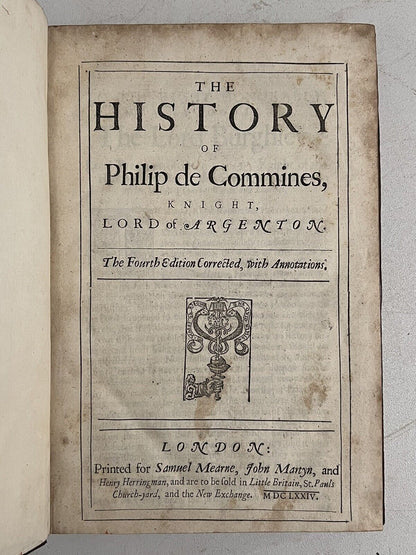 The History of Philip de Commines 1674 Mearne Binding?