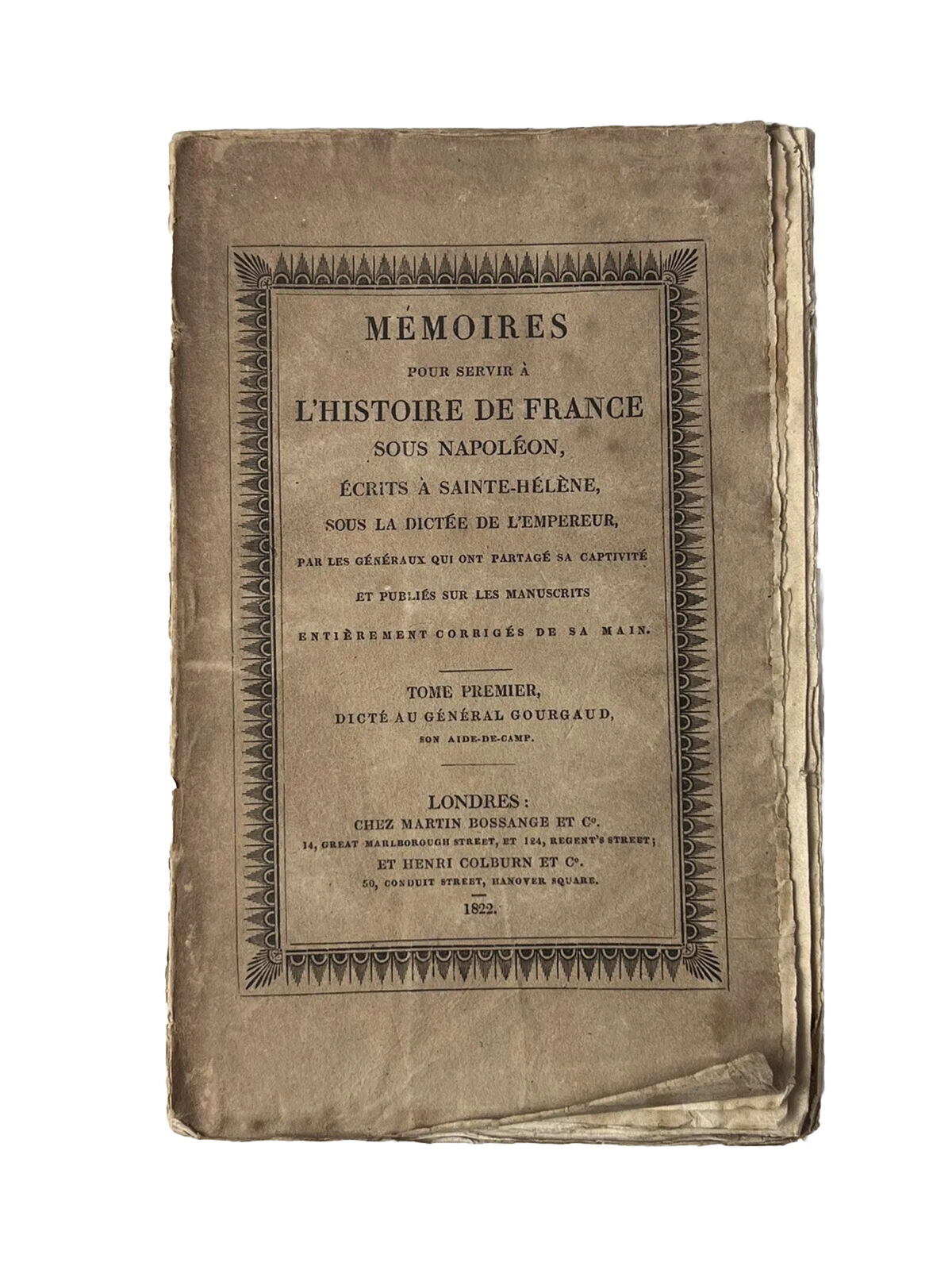 Memoirs of the History of France by Napoleon 1823 First Edition