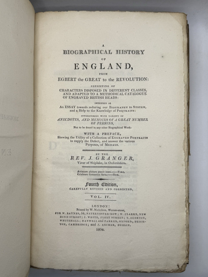 Granger's Biographical History of England 1804-6