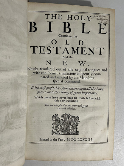 The King James Bible 1679