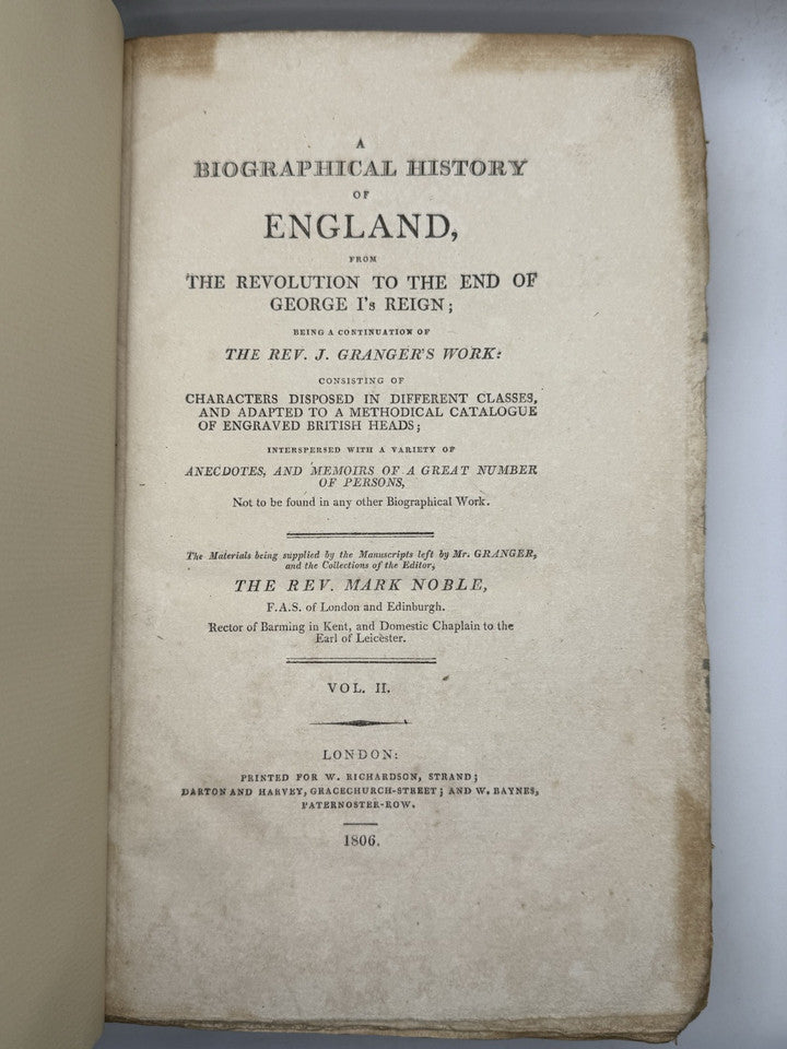 Granger's Biographical History of England 1804-6