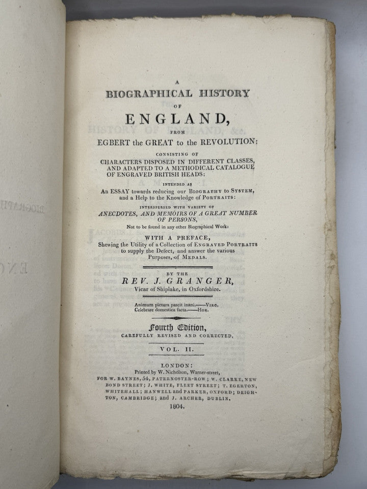 Granger's Biographical History of England 1804-6