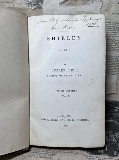 Shirley by Charlotte Bronte 1849 First Edition in Original Cloth