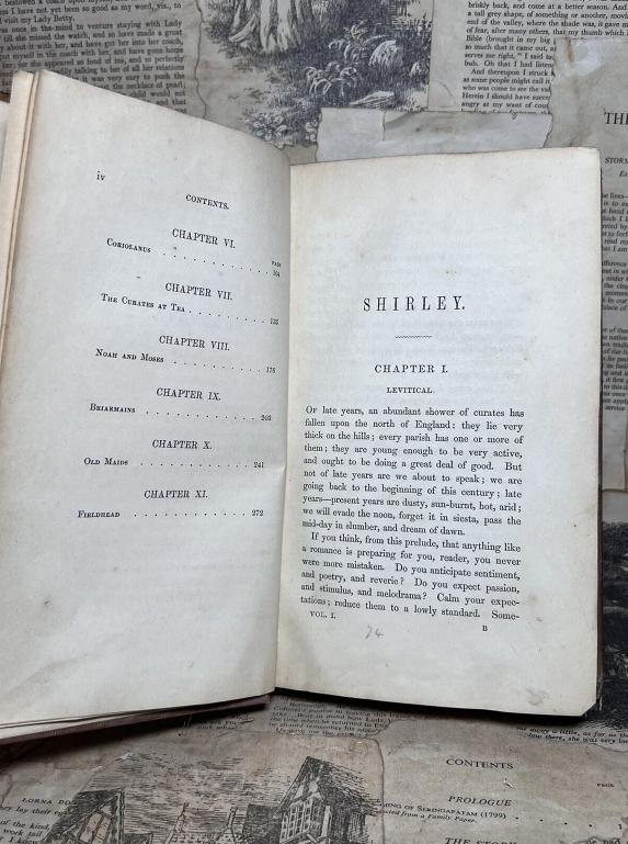 Shirley by Charlotte Bronte 1849 First Edition in Original Cloth